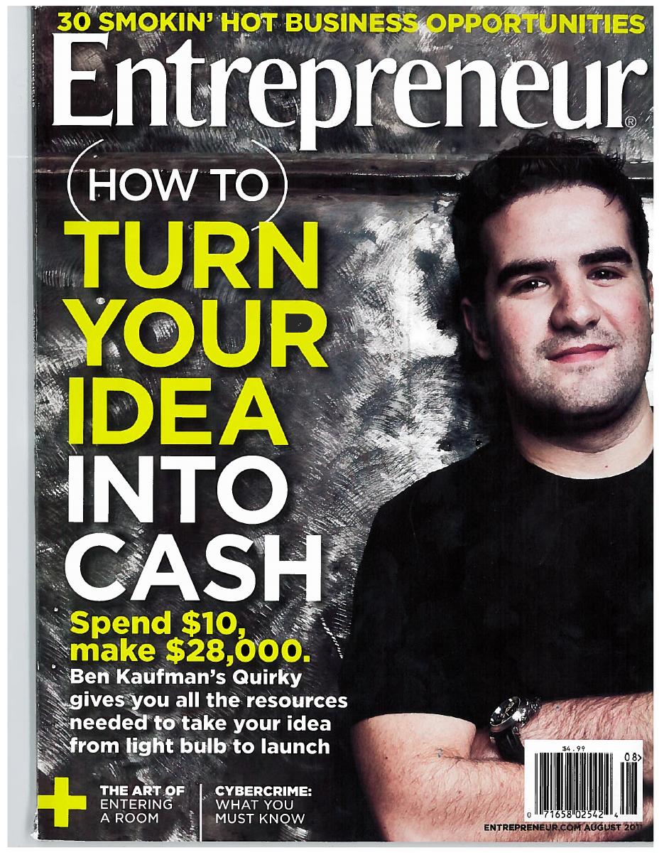 Entrepreneur Magazine cover, August 2011